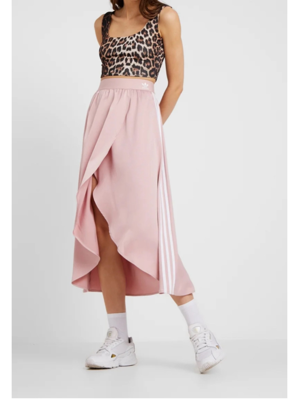 Women's Adidas Asymmetrical Skirt Size S Pink and White